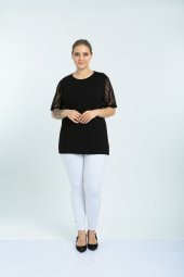 yzs tekstil KISA KOL ZEBRA BLUZ - 4
