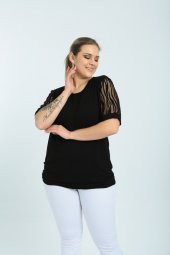 yzs tekstil KISA KOL ZEBRA BLUZ - 5