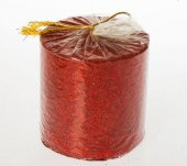 Simli Kütük Mum Kırmızı  9 Cm - 1