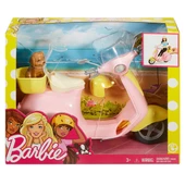 Orjinal Lisanslı Barbie'nin Büyük Motorsikleti Pembe Oyuncak Vespa Moped thumbnail 2