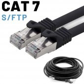 5 adet IRENIS CAT7 Kablo S/FTP Ethernet Network LAN Ağ Kablosu  50 Metre Siyah thumbnail 8