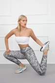 AuraFit 4023-96 Dijital Baskılı Toparlayıcı Yüksek Bel Uzun Tayt - 3
