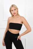AuraFit 9009-02 Seamless Dikişsiz Siyah Straplez Bandeo - 1