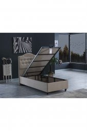 İPEK MOBİLYA Nima 3 Lü Set ( Baza + Başlık + Yatak ) Tek Kişilik ( BEJ ) 90x190 - 4