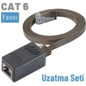 IRENIS CAT6 Kablo Uzatma Seti, Yassı Ethernet Kablo ve Ekleyici  50 cm Mavi thumbnail 11