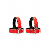 DESİNGSHOP 2li Deri Köpek Tasması 2,5x56 Cm Kırmızı dsg8847gt - 1