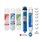 LG marka Su Arıtma Cihazı Filtresi Kapalı Kasa 5 li Filtre Seti - LG Membran Filtre - 1