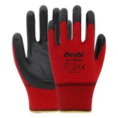 Beybi PN Zebra Kırmızı Siyah Eldiven No:10 - 1