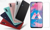 Samsung Galaxy A50 Kılıf Premier Mat Silikon Kılıf + Temperli Cam - 1