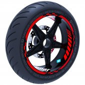 Reflektif Kırmızı Moto GP İç Dış Jant Şeridi Takım Sticker Çınar Extreme - 1