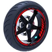 Moto GP İç Dış Jant Şeridi Takım Sticker Reflektif, Floresan, Özel Renkler Çınar Extreme - 7