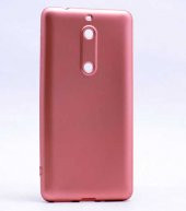 Nokia 5 Kılıf Premier Mat Esnek Silikon Kapak + Temperli Cam - 5