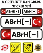 TR AB rH - Reflektif Kan Grubu Seti Sticker Çınar Extreme - 1