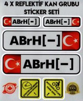 TR AB rH - Reflektif Kan Grubu Seti Sticker Çınar Extreme - 2