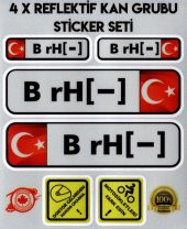 TR B rH - Reflektif Kan Grubu Seti Sticker Çınar Extreme - 2