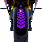 2 Adet Sport Motosiklet Çamurluk Patlıcan Moru Kask Sticker Çınar Extreme - 1