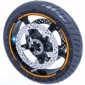 Floresan Turuncu 4 Parçalı Kesikli Jant Şeridi Sticker Çınar Extreme - 1