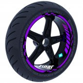 Patlıcan Moru Moto GP İç Dış Jant Şeridi Takım Sticker Çınar Extreme - 1