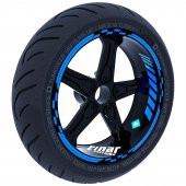 Azur Mavi Moto GP İç Dış Jant Şeridi Takım Sticker Çınar Extreme - 1