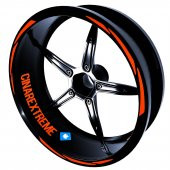 3 Parça Tasarımlı Floresan Turuncu Jant Şeridi Sticker Çınar Extreme - 1