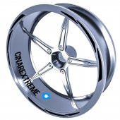 3 Parça Tasarımlı Jet Siyah Jant Şeridi Sticker Çınar Extreme - 1