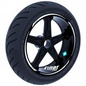 Süt Beyaz 4 Parçalı Keskin Jant Şeridi Sticker Çınar Extreme - 1