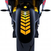 2 Adet Sport Motosiklet Çamurluk Taksi Sarısı Kask Sticker Çınar Extreme - 1