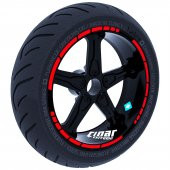 Reflektif Kırmızı Moto GP Stili Jant Şeridi Sticker Çınar Extreme - 1