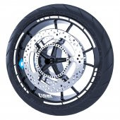 Floresan Beyaz Moto GP Stili Jant Şeridi Sticker Çınar Extreme - 1