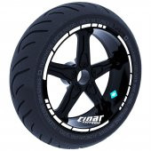 Floresan Beyaz Moto GP Stili Jant Şeridi Sticker Çınar Extreme - 2
