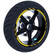 Moto GP Yarış Bayraklı Reflektif Sarı Jant Şeridi Sticker Çınar Extreme - 1