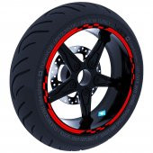 Moto GP Yarış Bayraklı Bayrak Kırmızı Jant Şeridi Sticker Çınar Extreme - 1