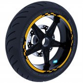 Moto GP Yarış Bayraklı Limon Sarısı Jant Şeridi Sticker Çınar Extreme - 1