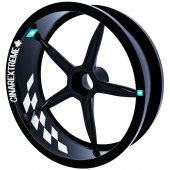 Gp Flag Damalı Reflektif Gri İç Jant Şeridi Sticker Çınar Extreme - 1