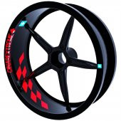 Gp Flag Damalı Reflektif Kırmızı İç Jant Şeridi Sticker Çınar Extreme - 1