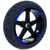 Double Stripe Tasarımlı Reflektif Mavi Jant Şeridi Sticker Çınar Extreme - 1