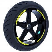 Double Stripe Tasarımlı Floresan Sarı Jant Şeridi Sticker Çınar Extreme - 1