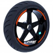Double Stripe Tasarımlı Floresan Turuncu Jant Şeridi Sticker Çınar Extreme - 1