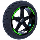 Double Stripe Tasarımlı Floresan Yeşil Jant Şeridi Sticker Çınar Extreme - 1