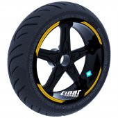 Double Stripe Tasarımlı Yaldızlı Gold Jant Şeridi Sticker Çınar Extreme - 1