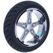 Double Stripe Tasarımlı Jet Siyah Jant Şeridi Sticker Çınar Extreme - 1