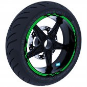 Moto GP Yarış Bayraklı Orman Yeşili Jant Şeridi Sticker Çınar Extreme - 1