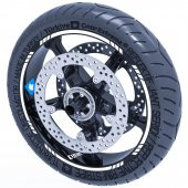 Floresan Beyaz 4 Parçalı Kesikli Jant Şeridi Sticker Çınar Extreme - 1