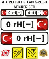 TR 0 rH - Reflektif Kan Grubu Seti Sticker Çınar Extreme - 1