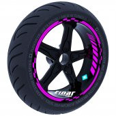 Gül Pembesi Moto GP İç Dış Jant Şeridi Takım Sticker Çınar Extreme - 1