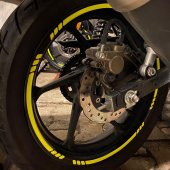 4 Parçalı Kesikli Tasarımlı Floresan Sarı Jant Şeridi Sticker Çınar Extreme - 6