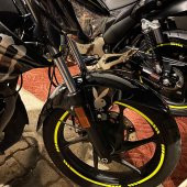 4 Parçalı Kesikli Tasarımlı Floresan Sarı Jant Şeridi Sticker Çınar Extreme - 7