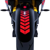 2 Adet Sport Tasarımlı Motosiklet Çamurluk Sticker Reflektif, Floresan, Parlak Düz, Özel Renkler Çınar Extreme - 3