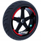 Double Stripe Tasarımlı Reflektif Kırmızı Jant Şeridi Sticker Çınar Extreme - 1