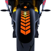 2 Adet Sport Tasarımlı Motosiklet Çamurluk Sticker Reflektif, Floresan, Parlak Düz, Özel Renkler Çınar Extreme - 9